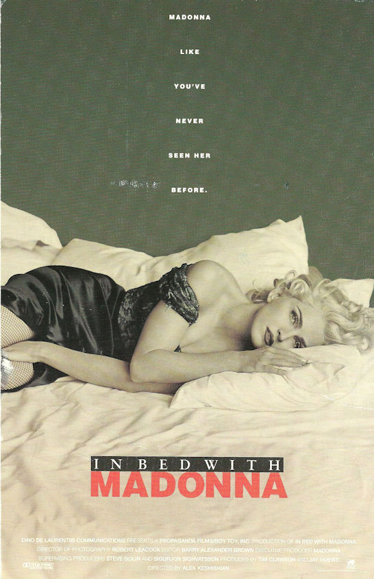 In Bed with Madonna promocard